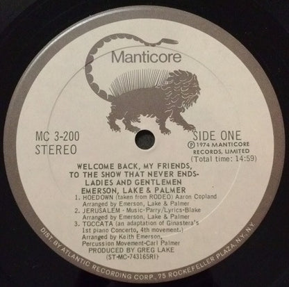 Emerson, Lake & Palmer : Welcome Back My Friends To The Show That Never Ends ~ Ladies And Gentlemen (3xLP, Album, PRC)