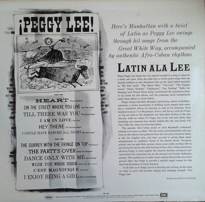 Peggy Lee : Latin Ala Lee! (LP, Album, Mono, RE)
