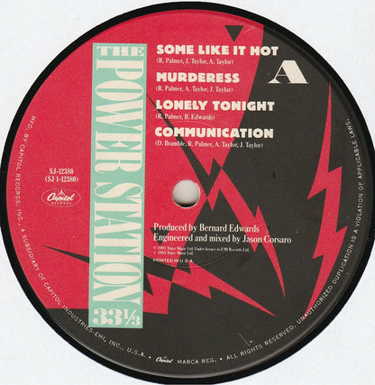 The Power Station : The Power Station 33⅓ (LP, Album, Win)