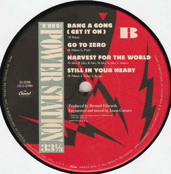 The Power Station : The Power Station 33⅓ (LP, Album, Win)