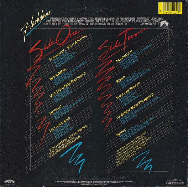 Various : Flashdance (Original Soundtrack From The Motion Picture) (LP, Album, Club, 56;)