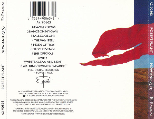 Robert Plant : Now And Zen (CD, Album, Club, Spe)