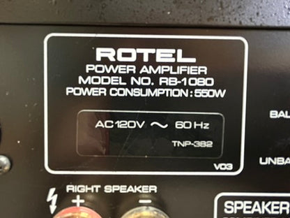 Rotel RB-1080 Stereo Power Amplifier * 200W RMS *