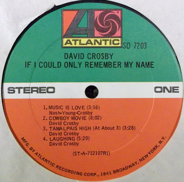 Buy David Crosby : If I Could Only Remember My Name (LP, Album, RI