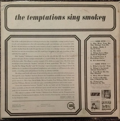 The Temptations : The Temptations Sing Smokey (LP, Album, Mono, Roc)