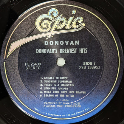 Donovan : Donovan's Greatest Hits (LP, Comp, RE, Pit)