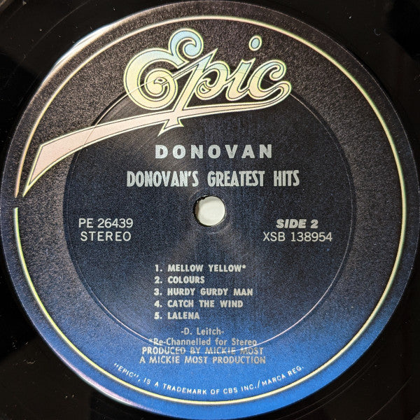 Donovan : Donovan's Greatest Hits (LP, Comp, RE, Pit)