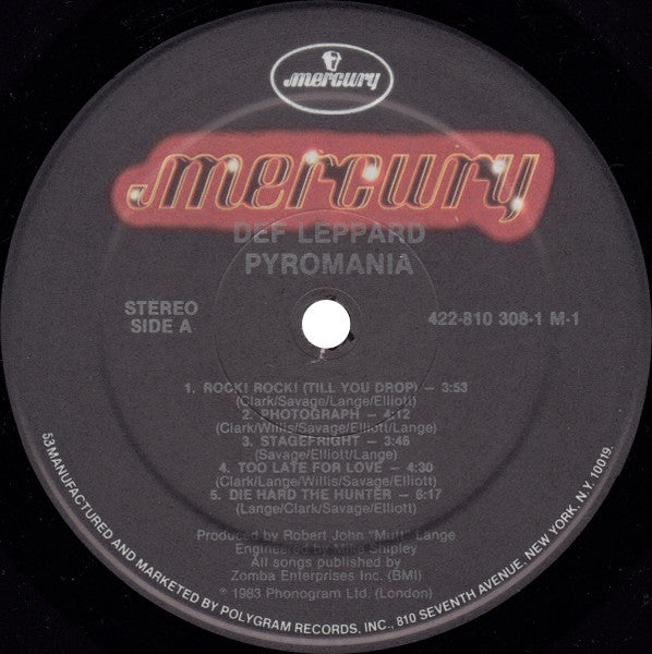 Def Leppard : Pyromania (LP, Album, 53 )