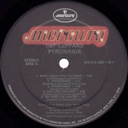 Def Leppard : Pyromania (LP, Album, 53 )