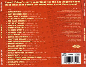Lowell Fulson : Black Nights  (The Early Kent Sessions) (CD, Comp)