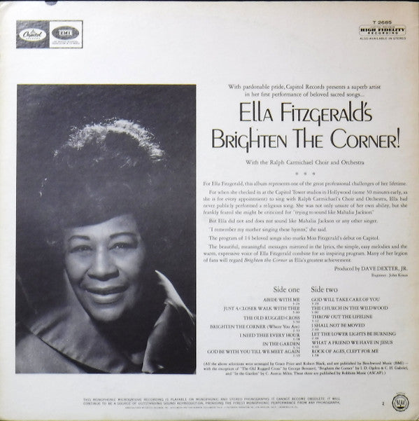 Ella Fitzgerald : Brighten The Corner (LP, Album, Mono)