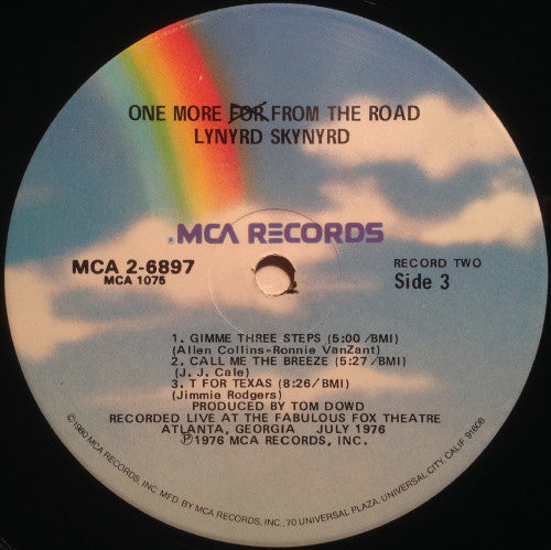 Lynyrd Skynyrd : One More From The Road (2xLP, Album, RE, Glo)