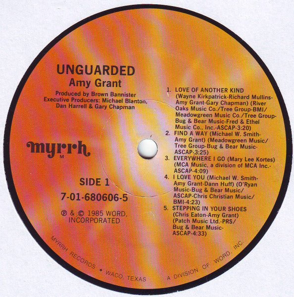 Amy Grant : Unguarded (LP, Album, "O")
