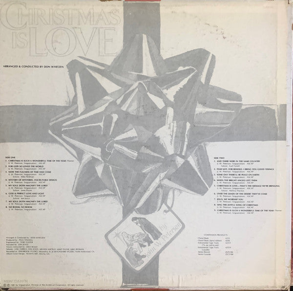 John W. Peterson : Christmas Is Love (LP, Album)