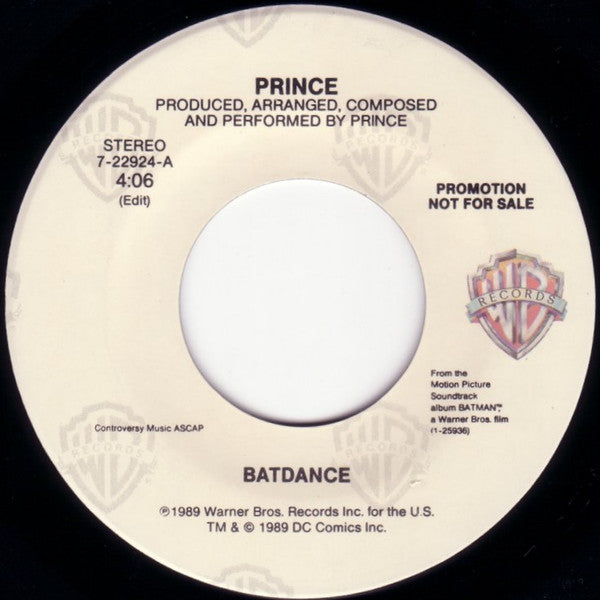 Prince : Batdance (7", Single, Promo)