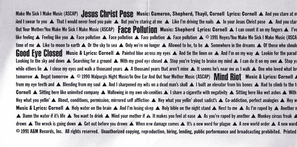 Soundgarden : Badmotorfinger (CD, Album, Club)