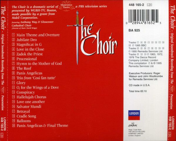 Stanislas Syrewicz* : The Choir (Original Soundtrack Recording From The Masterpiece Theatre Presentation) (CD)