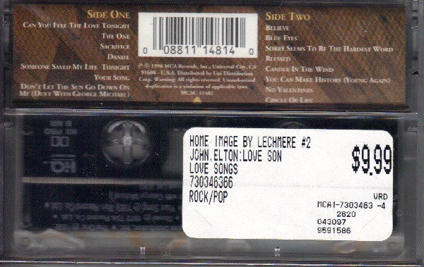 Elton John : Love Songs (Cass, Comp)