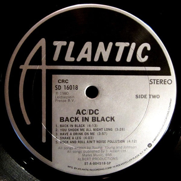 AC/DC : Back In Black (LP, Album, Club, San)