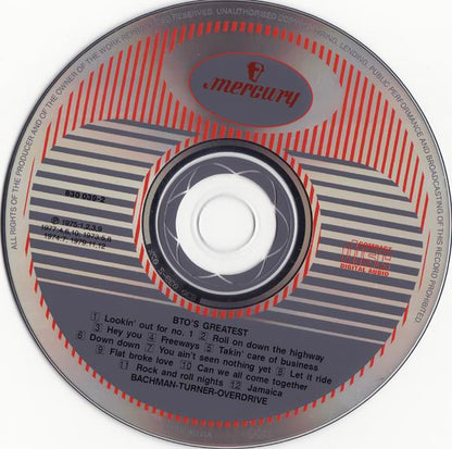 Bachman-Turner Overdrive : BTO's Greatest (CD, Comp, RE)