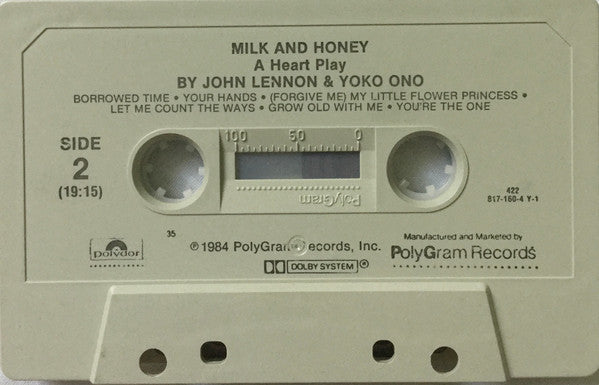 John Lennon & Yoko Ono : Milk And Honey (Cass, Album, 35)
