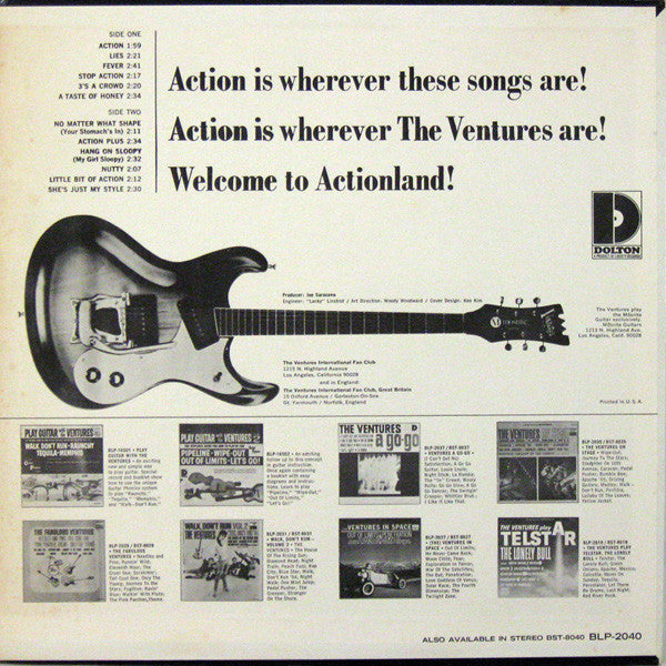 The Ventures : Where The Action Is (LP, Album, Mono, RP, Roc)