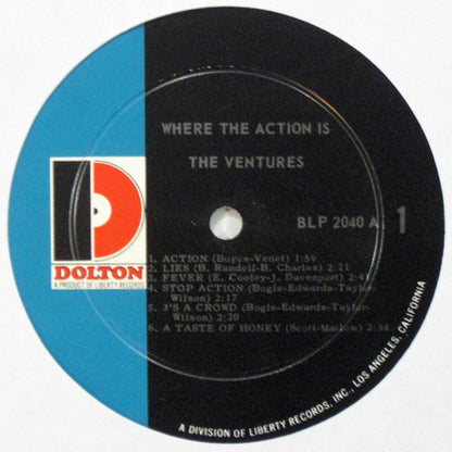 The Ventures : Where The Action Is (LP, Album, Mono, RP, Roc)