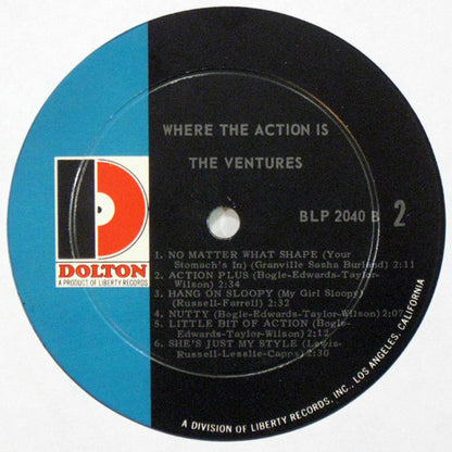 The Ventures : Where The Action Is (LP, Album, Mono, RP, Roc)