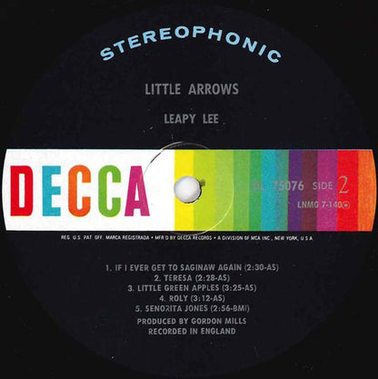 Leapy Lee : Little Arrows (LP, Album, Glo)
