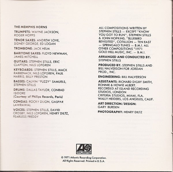 Stephen Stills : Stephen Stills 2 (CD, Album, RE, RM)