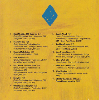 Sonny Rhodes : Blue Diamond (CD, Album)