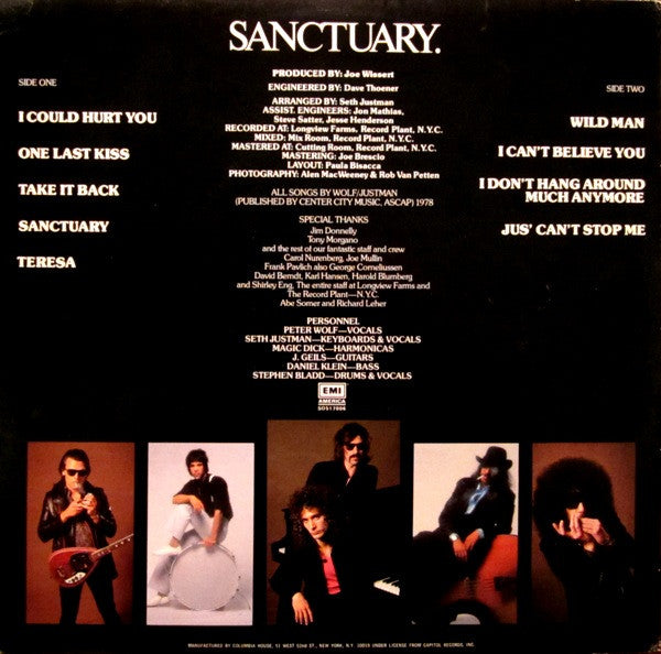 The J. Geils Band : Sanctuary. (LP, Album, Club)