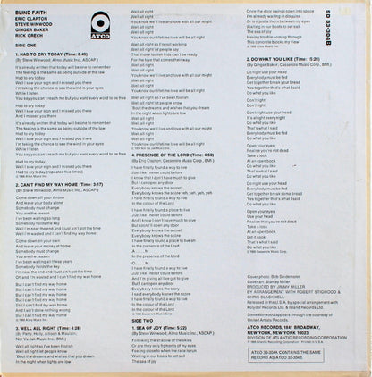 Blind Faith (2) : Blind Faith (LP, Album, Ter)