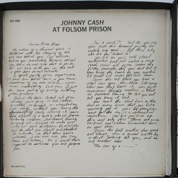 Johnny Cash : At Folsom Prison (Reel, 4tr Stereo, Album)