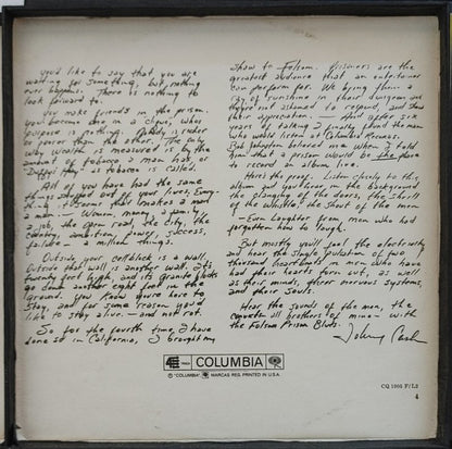 Johnny Cash : At Folsom Prison (Reel, 4tr Stereo, Album)