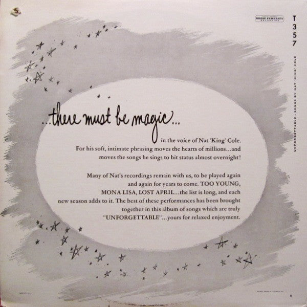 Nat King Cole : Unforgettable (LP, Album, Mono, Los)