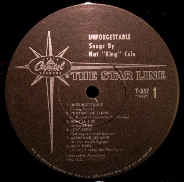 Nat King Cole : Unforgettable (LP, Album, Mono, Los)