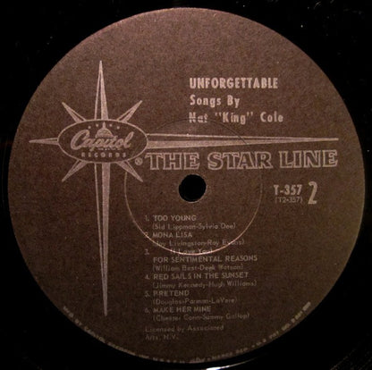 Nat King Cole : Unforgettable (LP, Album, Mono, Los)