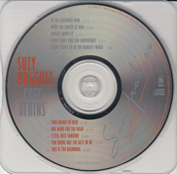 Suzy Bogguss & Chet Atkins : Simpatico (CD, Album, RP)