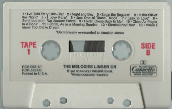 Various : The Melodies Linger On (An All-Star Salute To The Great American Songs) (3xCass, Comp)
