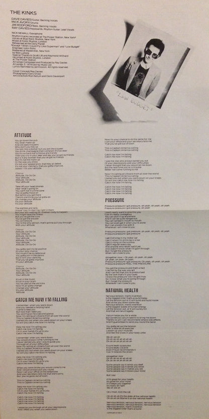 The Kinks : Low Budget (LP, Album)