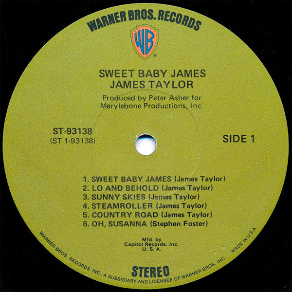 James Taylor (2) : Sweet Baby James (LP, Album, Club, Cap)