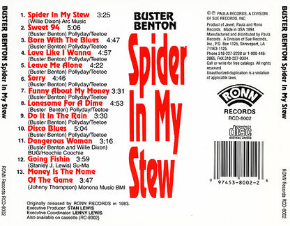 Buster Benton : Spider In My Stew (CD, Album, RE)