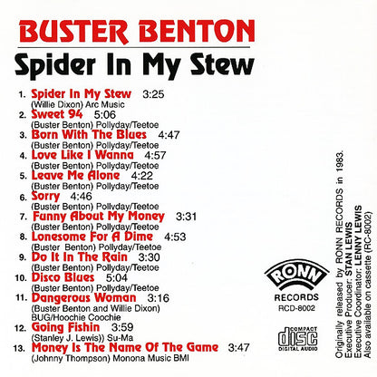 Buster Benton : Spider In My Stew (CD, Album, RE)