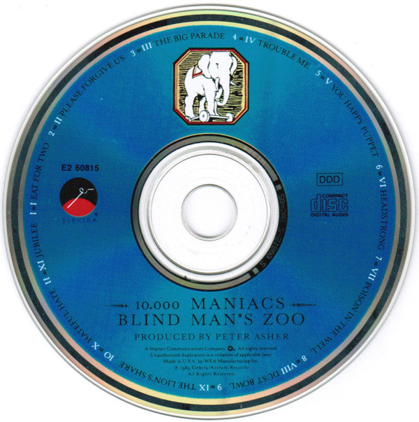 10,000 Maniacs : Blind Man's Zoo (CD, Album, Club, Col)