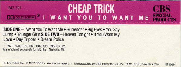 Cheap Trick : I Want You To Want Me (Cass, Comp)