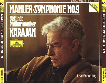 Mahler* – Berliner Philharmoniker, Karajan* : Symphonie No. 9 (2xCD, Album)