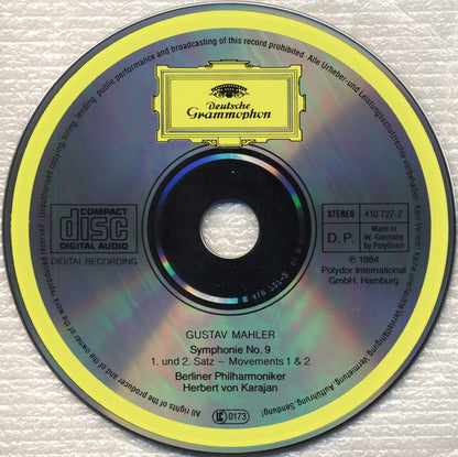 Mahler* – Berliner Philharmoniker, Karajan* : Symphonie No. 9 (2xCD, Album)