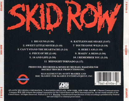 Skid Row : Skid Row (CD, Album, SRC)