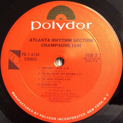 Atlanta Rhythm Section : Champagne Jam (LP, Album, Pit)